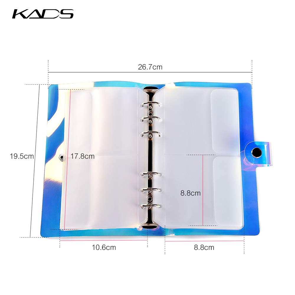 KADS Nail Stamp Plate Stamping Plates Cases Stamp Nail Stencil Holographic Nail Plates Holder Case Stamping Templates Organizer Collection Manicure Template (Case with 16 Square Slots)