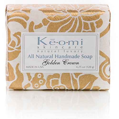 Organic Luxury Handmade 4 Bar Soap Gift Set by KEOMI NATURALS - Gift Boxed & Ready to Give - PAMPER THEM w/LUXURY WHILE LIFTING THEIR SPIRITS