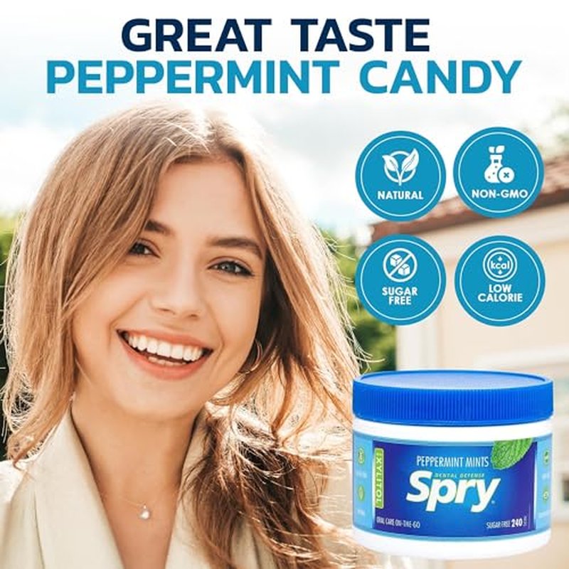 Spry Total Dental Health Kit - All Day Oral Care and Gum Health Including Sugar Free Gum, Candy Mints, Oral Rinse and Spearmint Toothpaste With Xylitol