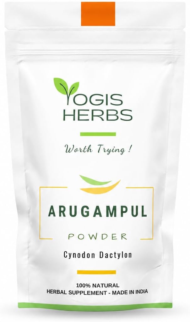 Arugampul Powder - Bermuda Grass Herbal Supplement for Daily Wellness | Hand-Cleaned, Stone-Ground, FSSAI-Certified
