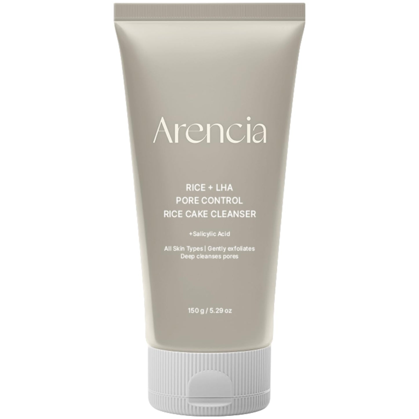 ARENCIA Rice + LHA Pore Control Rice Cake Cleanser with Salicylic Acid - Deep Cleansing, Gentel Exfoliation, All skin types, 5.29 oz
