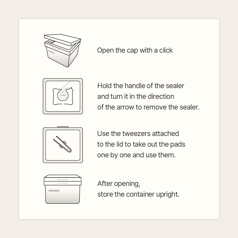 mixsoon Bean Toner Pad,Moisturizing, Elasticity,Exfoliation, Bean Extracts, Cotton Pad (180ml/6.08fl.oz/70 Sheets)