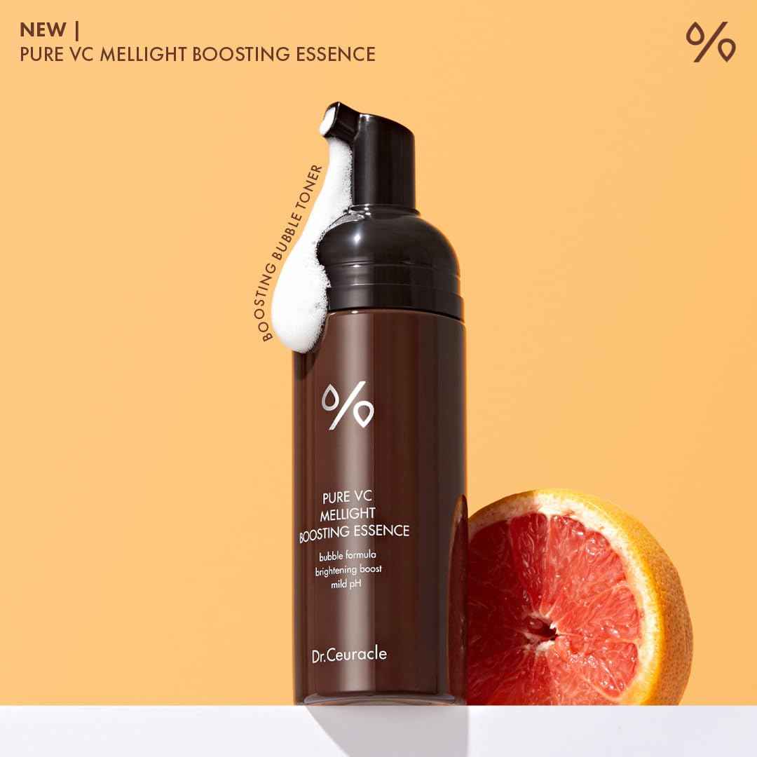 Dr.Ceuracle by leegeehaam Pure Vitamin C Mellight Boosting Essence (145ml / 4.90 fl. oz.) - Glow Skin Bubble Ampoule, 21.2% Vitamin C Complex, Improves Skin Tone, Refreshes and Energizes Tired Skin