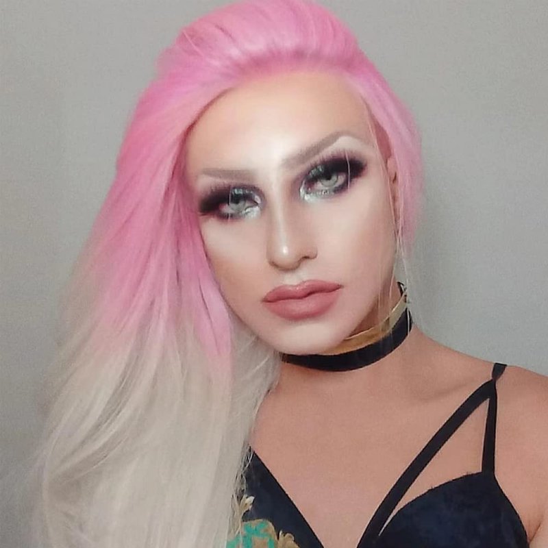 Kalisa Blonde Pink Hair Wigs for Women Synthetic Lace Front Wig Long Straight Pink Mermaid Wig Heat Resistant Fiber Glueless Wig 24inch