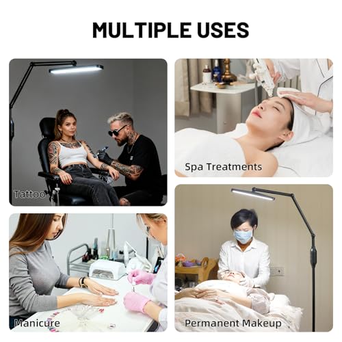 Tattoo Lights With Stand,Polarized Light for Tattoo-Includ Tattoo Vision Glass& 52mm Cpl, Adjustable Tattoo Standing Lamp for Tattoo Artist, Tattoo Studio(Shading pro)