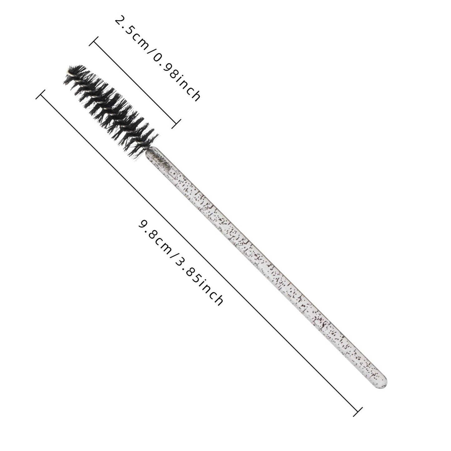 500PCS Disposable Eyelash Brushes - Upgraded Mascara Wands & Makeup Applicators Kit for Eyelash Extensions Makeup and Eyebrow Grooming(White)