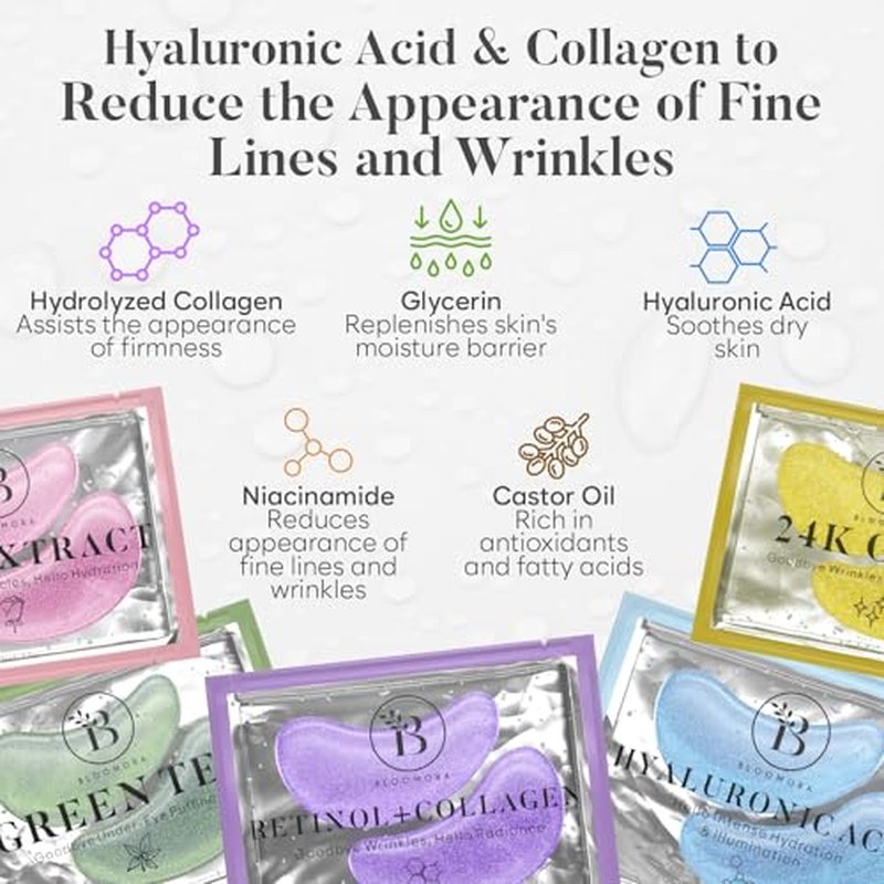 Variety Under Eye Patches (20 Pairs) - Dark Circles & Puffiness Care - Eye Mask for Care - 5 Varieties