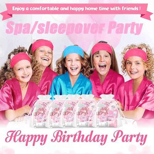 Spa Party Supplies for Women Girl,45pcs/5 Set Sleepover Party Favors With Facial Masks Skincare,Face Cleanser,Serum, Hand Cream,Lip Mask,Foot Bath Bombs,Gift for Spa,Sleepover,Birthday