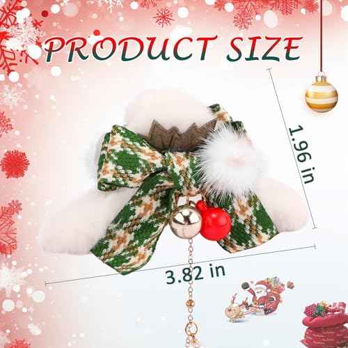 3Pcs Christmas Hair Claw Clips for Women Girls, Holiday Fluffy Claw Clips for Christmas Hair Accessories Outfit Gifts