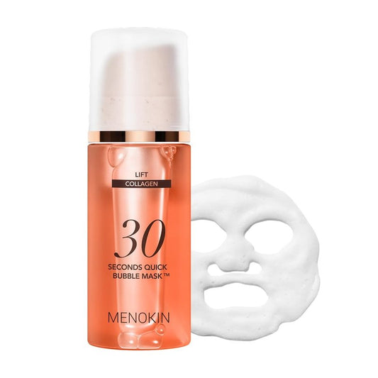 MENOKIN 30 Seconds Quick Bubble Mask [LIFT] - [Collagen] & Niacinamide in Micro-bubbles for Anti Aging, Boost Elasticity, Fine Lines, Korean Glass Skin Care Essential, 70 Uses, 3.21 fl.oz
