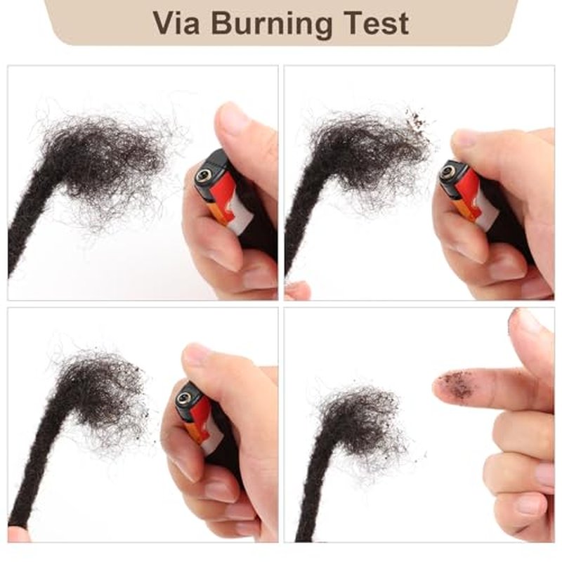 0.2cm Thickness loc Extensions Human Hair for Men/Women 12 Inch 60 Strands Human Hair Dreadlock Extensions Can Be Dyed and Bleached Soft Dreadlocks
