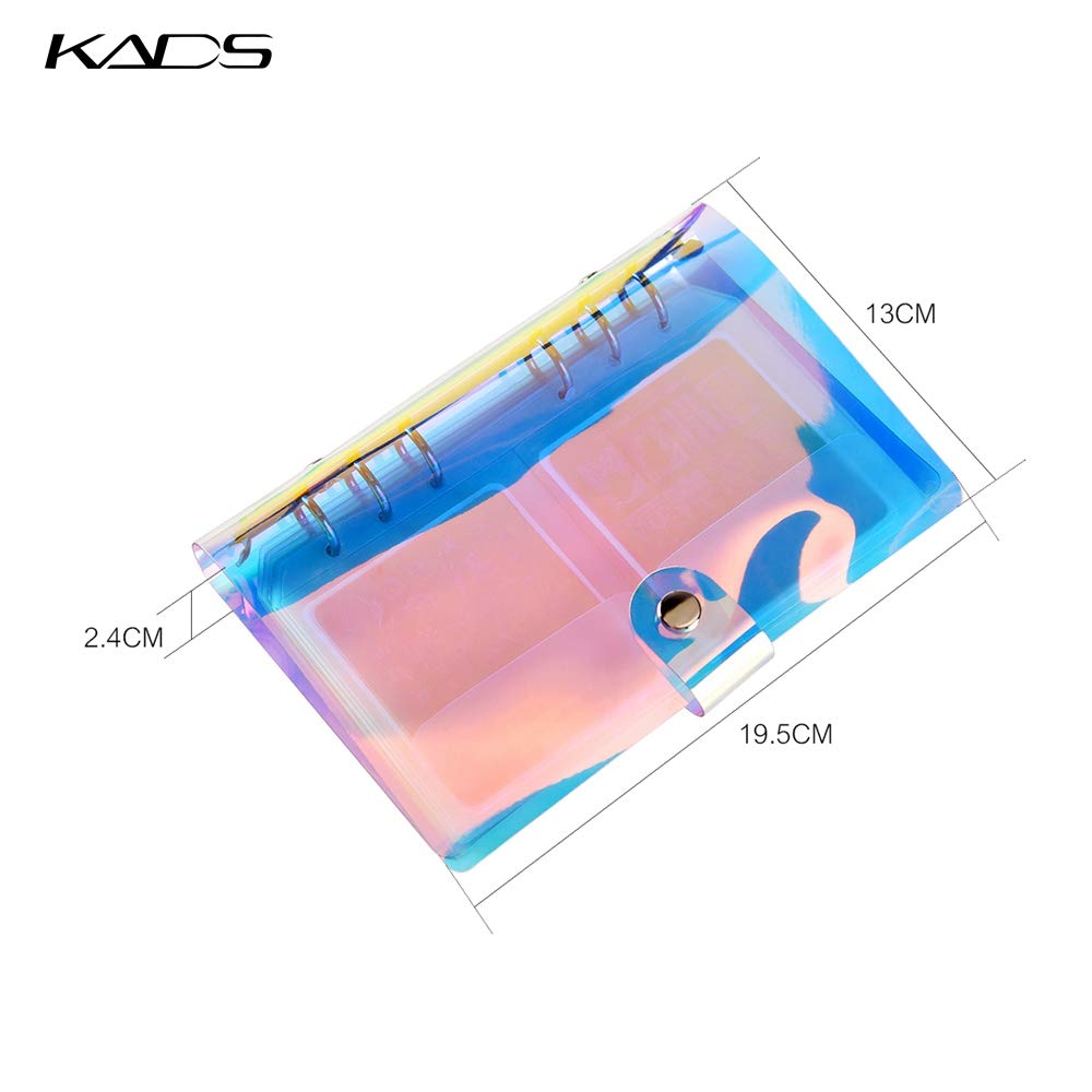 KADS Nail Stamp Plate Stamping Plates Cases Stamp Nail Stencil Holographic Nail Plates Holder Case Stamping Templates Organizer Collection Manicure Template (Case with 16 Square Slots)