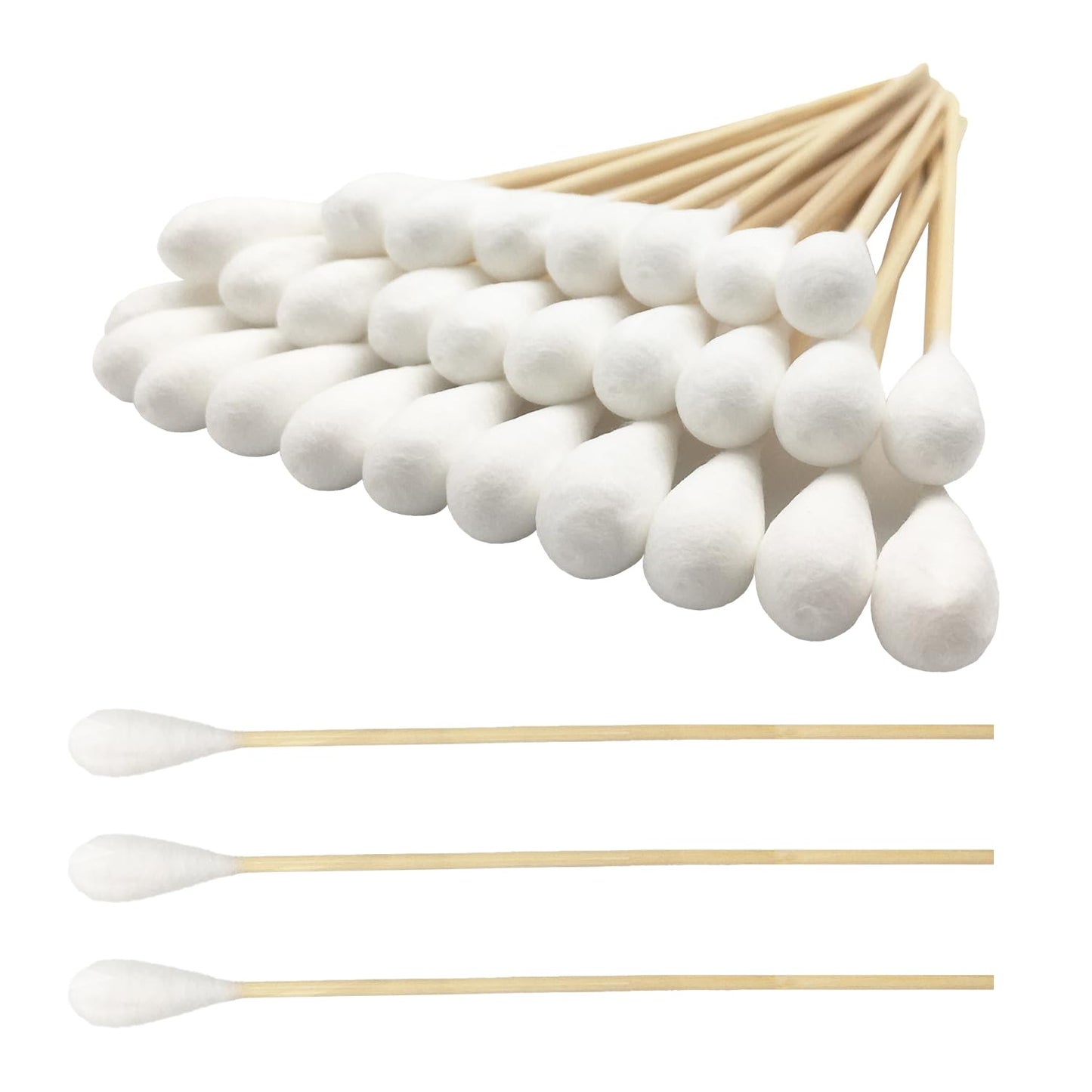 Long Cotton Swabs - 600pcs 6 Inch for Pets, Gun Cleaning & Makeup | Large Size