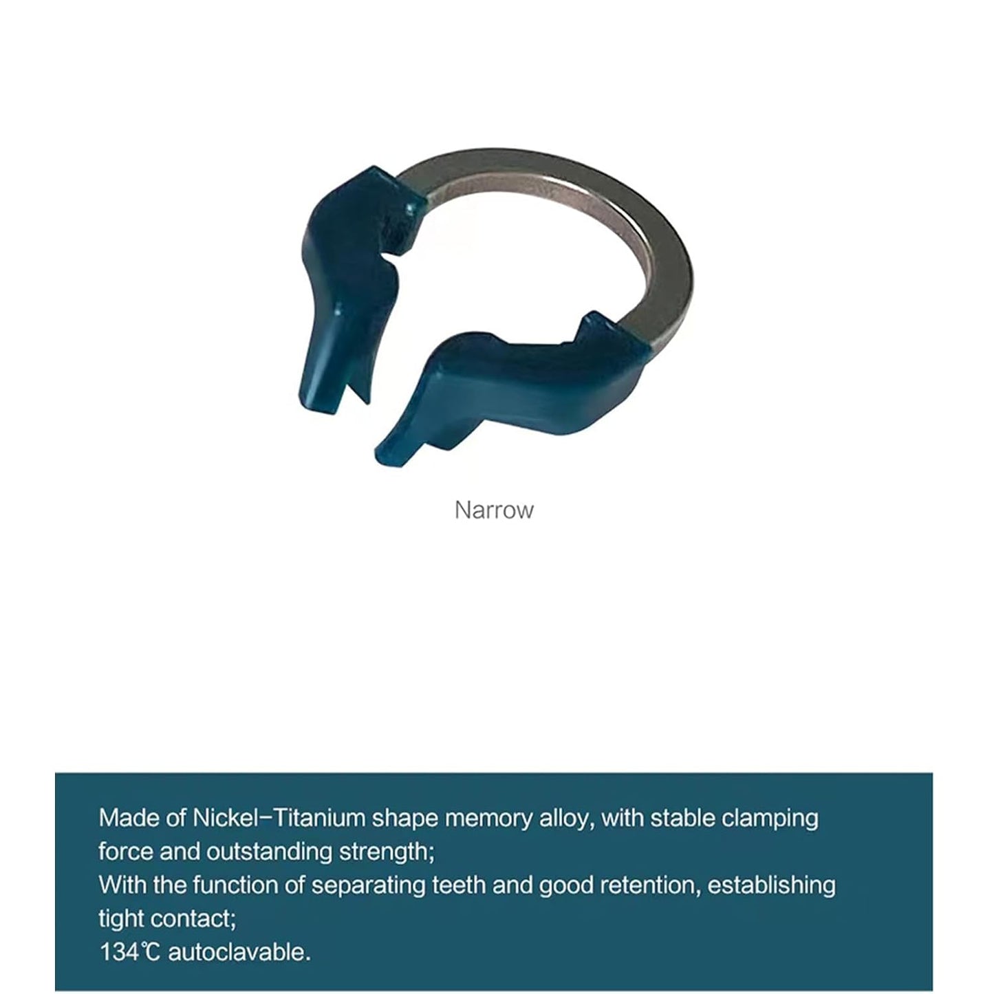 Orthodontic Matrix Ring Clamp - Autoclavable Nickel Titanium | Contoured System for Pre & Post Molars (R6 Blue)