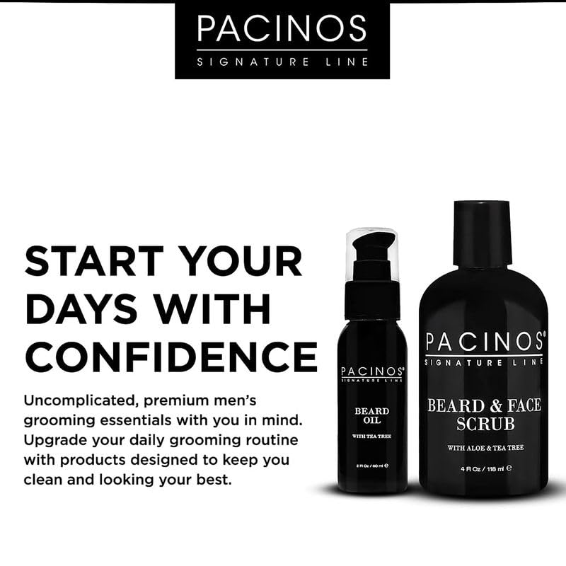 Pacinos Beard Oil - Natural Hair Growth Moisturizing Oil - 2 Oz | Nourishing Formula