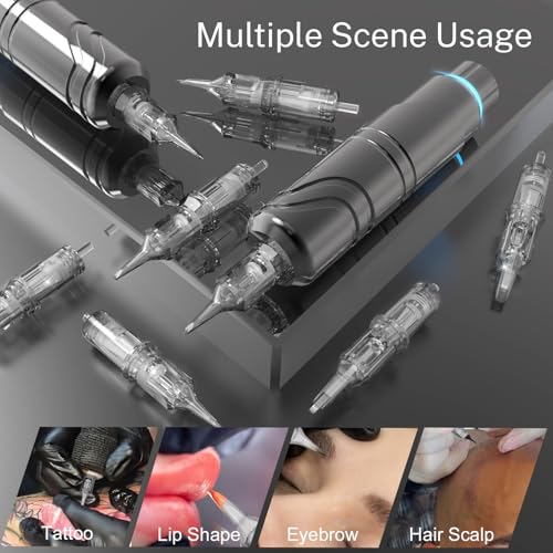 YILONG Tattoo Needles Pro: Upgrade More Stable and Smooth, 20pcs Mixed Sizes #12 3RL 5RL 7RM 9RM Disposable Cartridge Needles, Round Liner and Round Magnum Needles for Tattoo Gun Machine