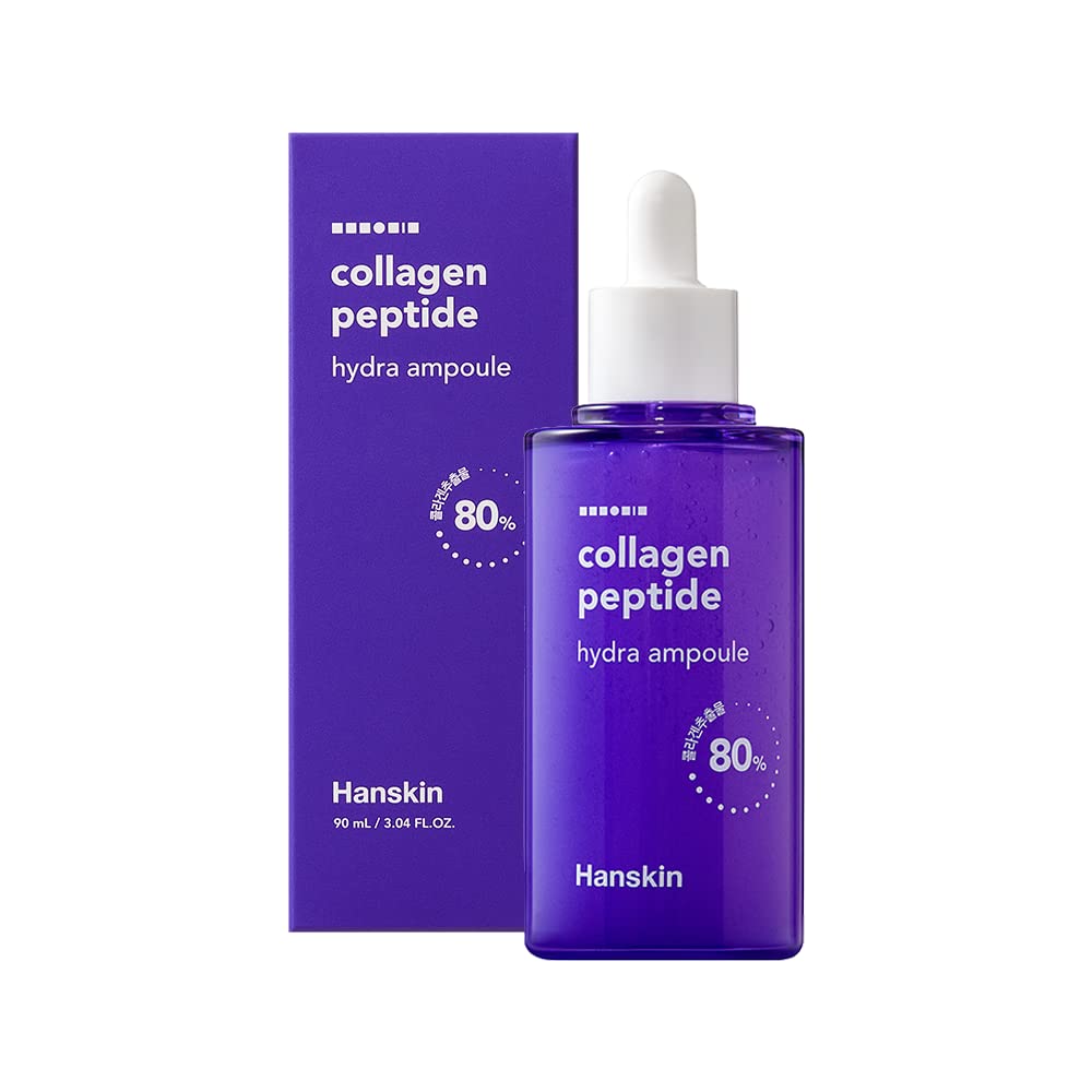 Hanskin Collagen Peptide Hydra Ampoule - Advanced Anti-Aging Serum with 80% Collagen | 90ml for Face & Neck Repair