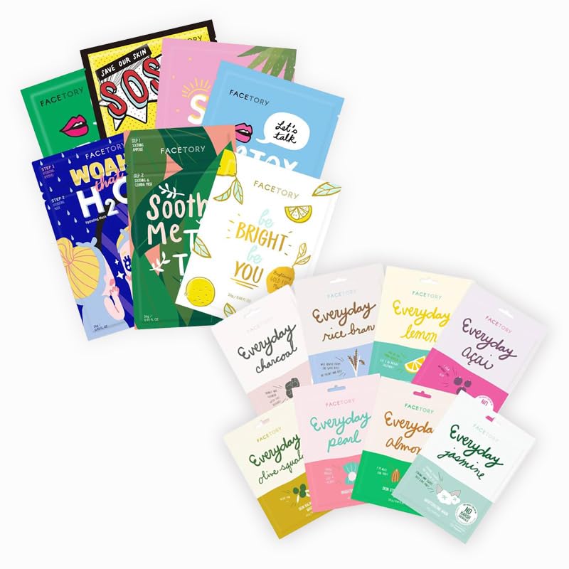 K Beauty Face Mask Collection - Hydrating & Soothing Korean Sheet Masks | 15 Count