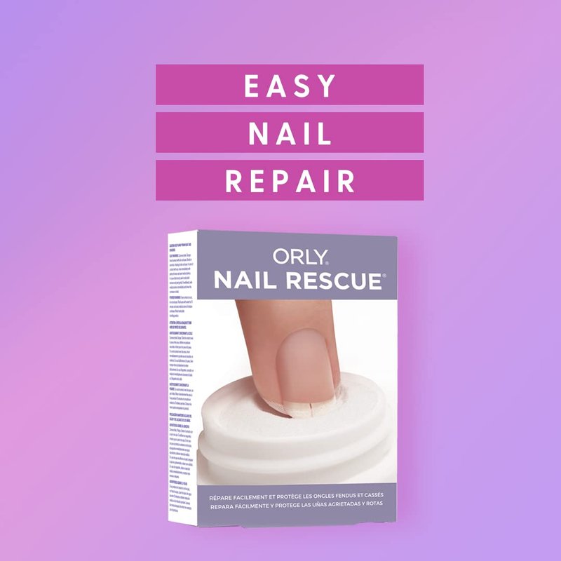 ORLY Nail Rescue Kit - Repair Cracked & Broken Nails | Compact Brush-On Glue, Repair Powder & Buffer for Flawless Finish