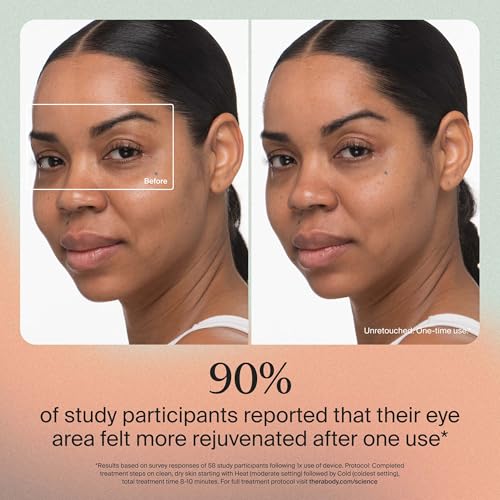 Therabody TheraFace Depuffing Wand ? Cold and Heat Skincare Treatment to Depuff and Glow; Beauty Wand, Face Roller and Eye Massager for Eye Puffiness, Dark Circles and Skin Radiance (White)