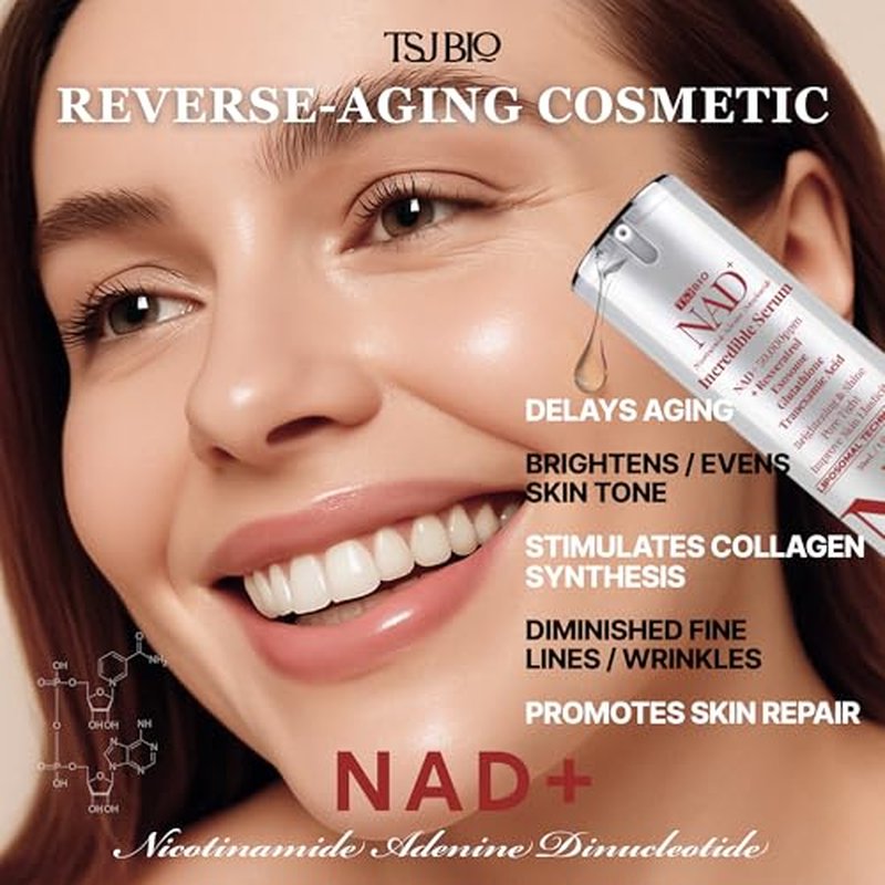 NAD+ Brilliant Brightening Serum - Advanced Formula with NAD+ 50,000PPM, Resveratrol, Exosomes, Glutathione & Tranexamic Acid
