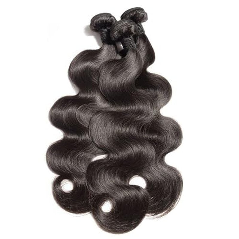 Body Wave Human Hair Bundles 26 26 26 Inch 12A Body Wave Bundles Human Hair 100% Unprocessed Brazilian Virgin Hair 3 Bundles Human Hair Weave Bundles Deals Real Human Hair Natural Black Color