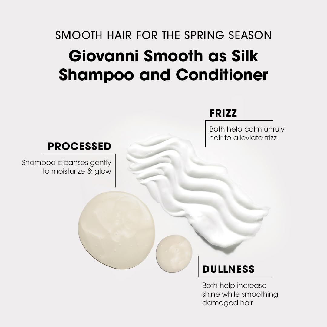 GIOVANNI Smooth as Silk Conditioner - Moisturizing Hair Treatment for Damaged Hair | 24 Fl Oz, Sulfate-Free