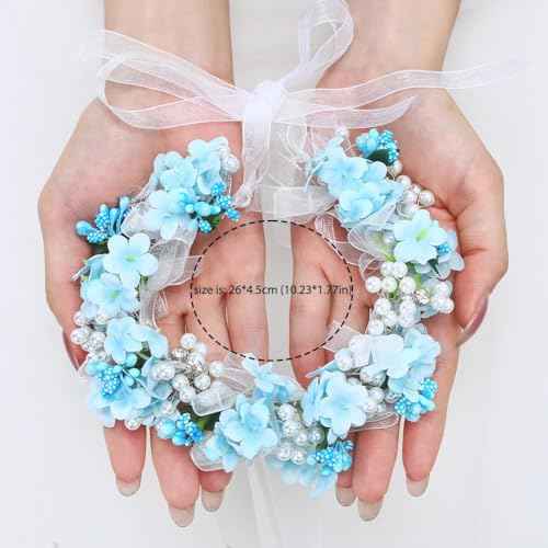 Campsis Blue Flower Headband, Floral Headpiece for Girls