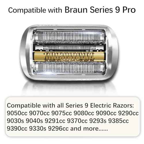 S9 94M Shaver Head Compatible with Braun Electric Razor Series 9 & Series 9 Pro, Replacement Blade for Braun 9290cc, 9291cc, 9370cc, 9376cc, 9293s, 9260s, 9295cc, 9385cc