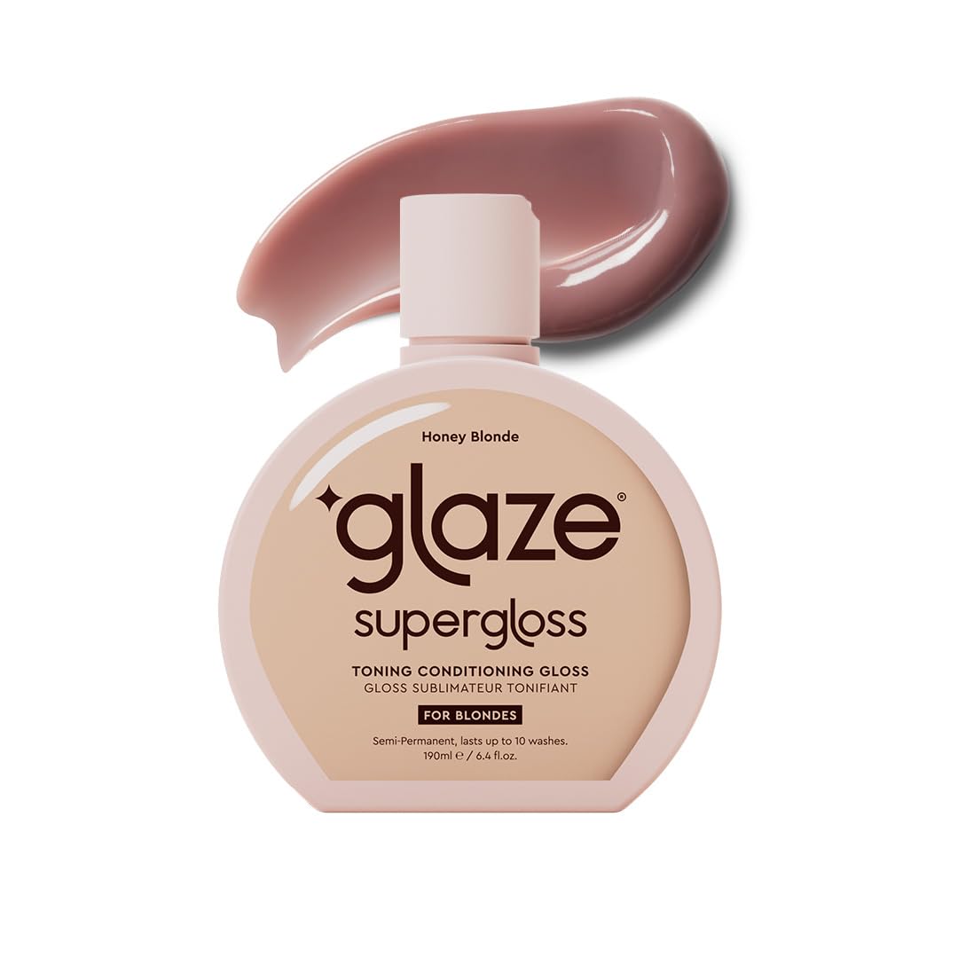 Glaze Super Gloss Color Conditioning Gloss - Honey Blonde | Rinse-Out Semi-Permanent Hair Treatment for Medium to Dark Blonde Hair