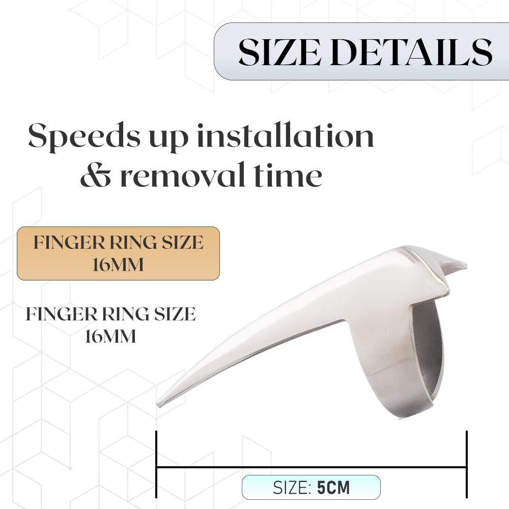 Silver Professional Hair Extension Tools Kit - Complete Set with Microbeads Crimping Plier, Micro Ring & Tape-in Remover Plier, Hair Parting Tool, Bead Loop & Needle Pulling Hook