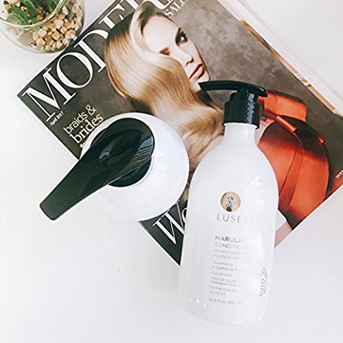 Luseta Marula Oil Shampoo & Conditioner Set - Moisturizing for Frizz Control & Split End Repair | 2 x 16 Fl Oz