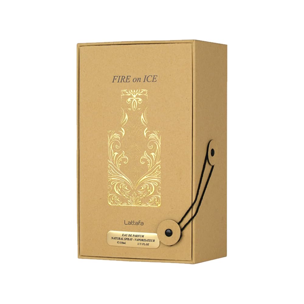 Lattafa Fire On Ice – Fruity, Spicy, Woody, Ambery – Eau de Parfum Spray Long-Lasting Fragrance for Unisex, 3.71 Ounce / 110 ml