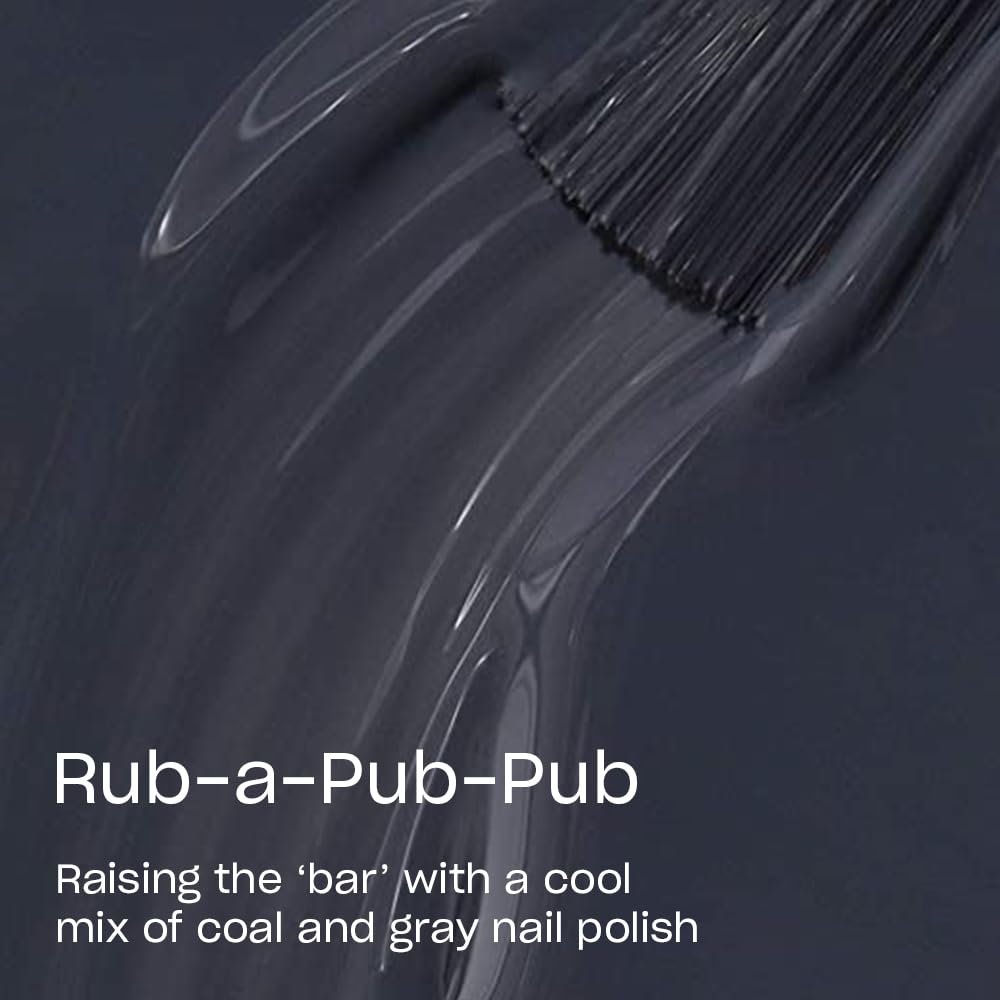 OPI Nail Lacquer Rub-a-Pub-Pub | Opaque Dark Gray Crème Chip Resistant Nail Polish | Scotland Collection