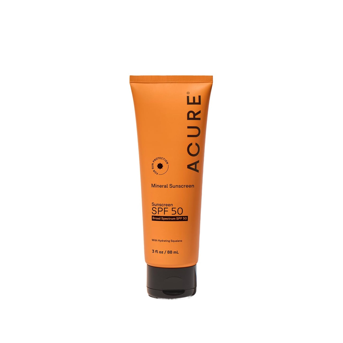 Acure Mineral Sunscreen SPF 50 - Zinc Oxide Sunblock for Face & Body | Reef-Safe, Non-Toxic Formula for Sensitive Skin - 3 fl oz