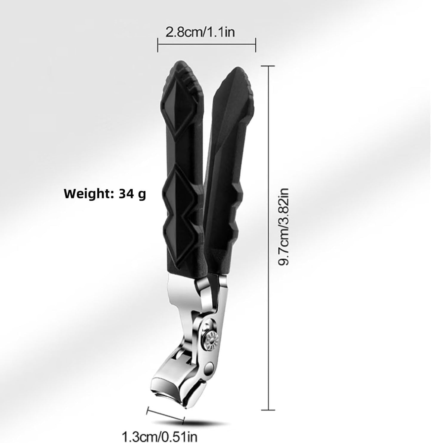 Long Handle Toenail Clipper for Seniors - Ergonomic Stainless Steel Design with Non-Slip Grip | Ideal for Thick Nails
