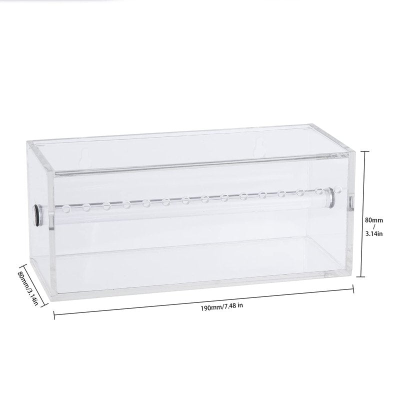 faruijie Power Chain Organizer Case - Dental Orthodontic Elastic Rubber Chain Dispenser Orthodontic Braces Rubber Band Acrylic Holder with Lid