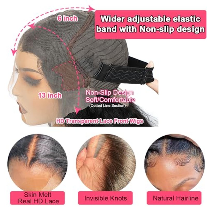 Bob Lace Front Wigs 16 Inch Human Hair Bob Wig Glueless 210 Density HD Deep Wave Lace Front Wigs Pre Plucked With Baby Hair Short Curly Human Hair Wig For Black Women