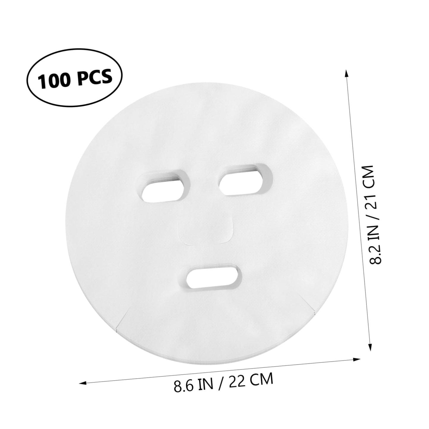 FRCOLOR 100 Pcs Enlarged Cotton Facial Mask Sheets DIY Cosmetic Face Skin Care Mask