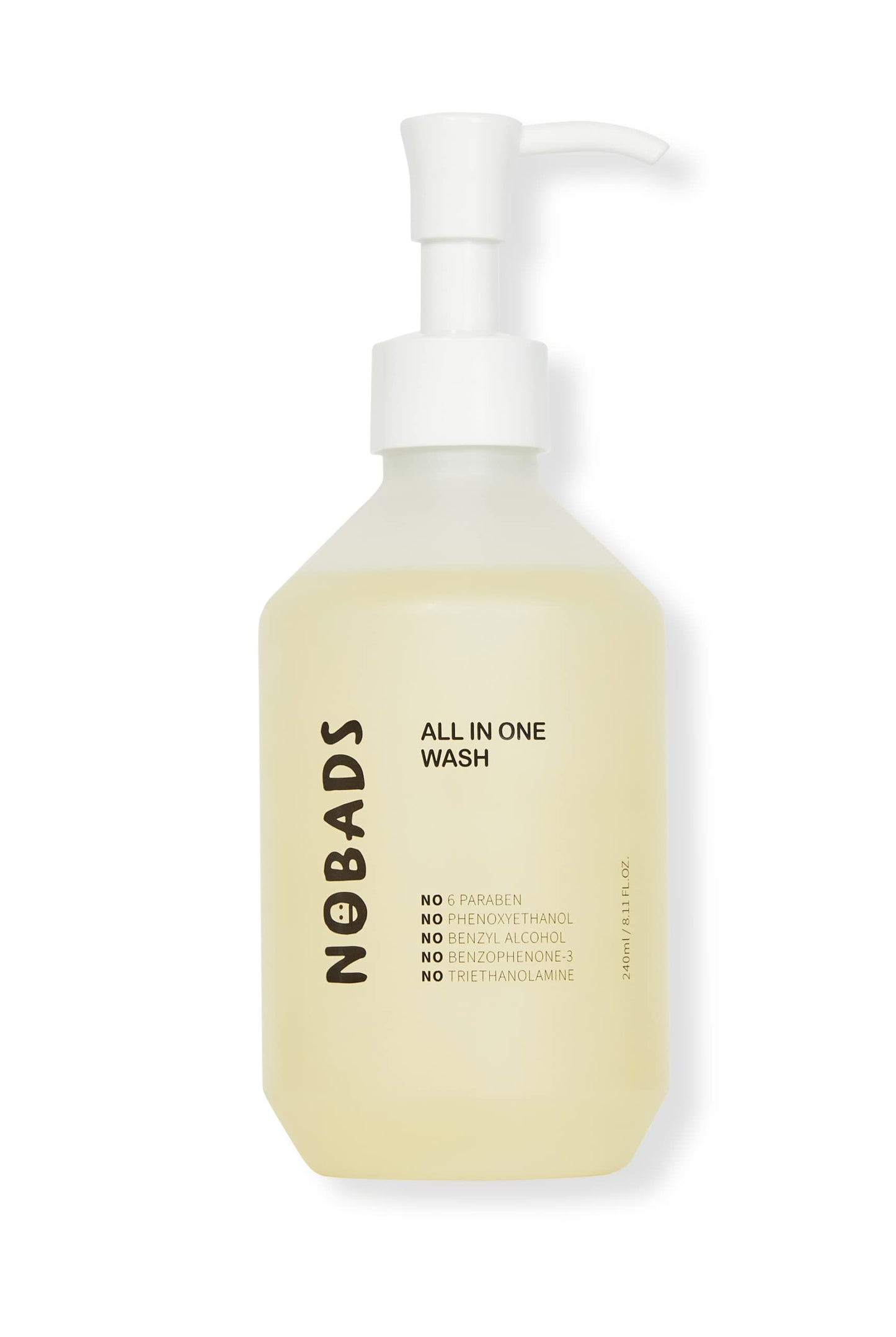 NOBADS SOFT CLEAN ALL-IN-ONE WASH, Natural cleansing ingredients, Low skin irritation, Paraben-free and formulated without harmful ingredients, Safe for everyone in the family