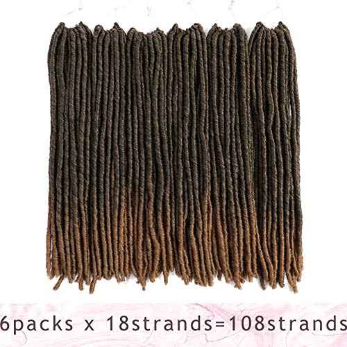 Callia Dreadlock Crochet Hair 14 Inch Dreadlocks Crochet Braids Faux Locs Crochet Hair for Black Women 6 Packs Crochet Dreadlocks Bomba Faux Locs Dread Synthetic Dreadlocks Braids T27