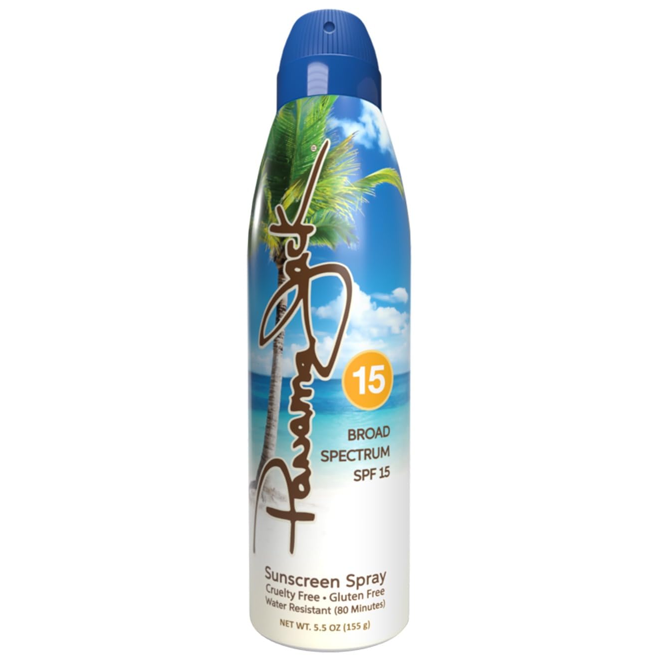 Panama Jack Continuous Spray Sunscreen - SPF 15, Broad Spectrum UVA/UVB Protection, PABA, Paraben, Gluten & Cruelty Free, Water Resistant (80 Minutes), 5.5 OZ (Pack of 2)