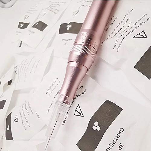 10 PCS M Permanent Make Up Permanent Make Up Needle for Cordless Tattoo Machine - Ombre Powder Brows Microblading Shading Eyeliner Lip Tattoo Permanent Make Up (1RL .18mm)