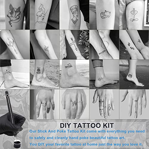 Moricher Hand Poke a Stick Tattoo Kit with ink DIY tattoo practice kit with tattoo needle for beginners complete tattoo kit maquina para tatuar
