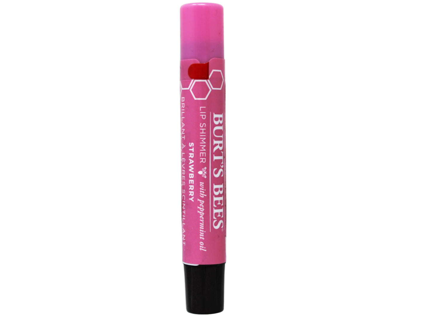 Burt's Bees Lip Shimmer Strawberry, 0.09 Ounce (Pack of 4)