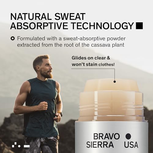 Aluminum-Free Deodorant for Men by Bravo Sierra, 2-Pack - Contains Natural Ingredients ? Long Lasting Odor and Sweat Protection - Citrus & Cedarwood, 3.2 oz - Paraben-Free, Vegan & Cruelty-Free