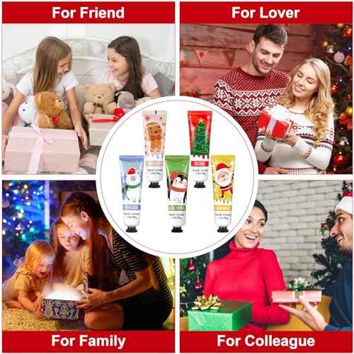 80 Pcs Christmas Hand Cream Gift Set for Dry Cracked Hands Natural Plant Fragrance Shea Hand Lotion Mini Hand Moisturizing Cream Christmas Gifts for Women Mom Christmas Stocking Stuffers