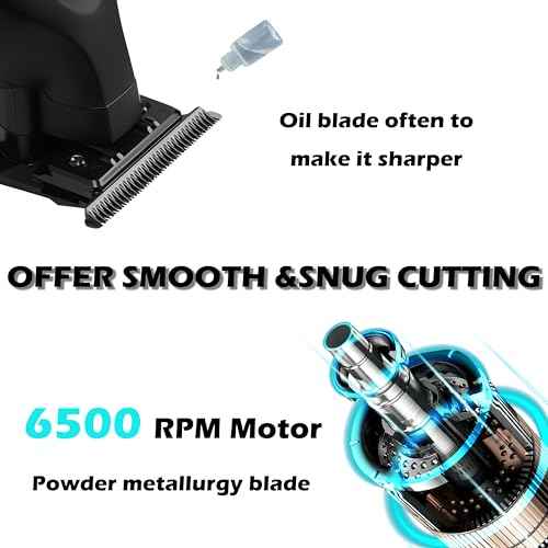 KEMEI 2299 Professional Hair/Beard Trimmer for Men Zero Gapped Hair Clippers for Barber with T Blade, Cordless Rechargeable