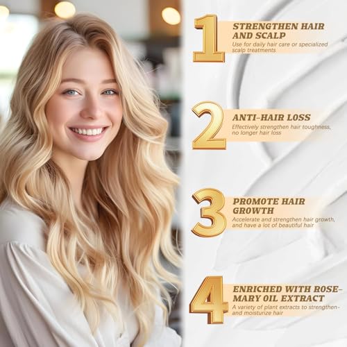 Anti-Hair Fall Hair Loss Shampoo 2 Pack, Promote Hair Growth Shampoo, Rich in Various Plant Extracts, for All Hair Types (300ml x 2 Bottles)