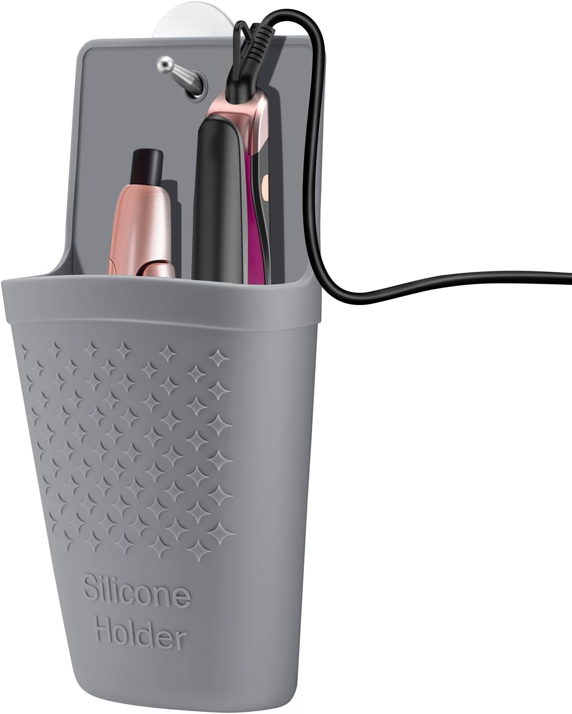 Heat Resistant Silicone Hair Iron Mat - Portable Travel Pouch for Styling Tools | 2 Pack (Gray)